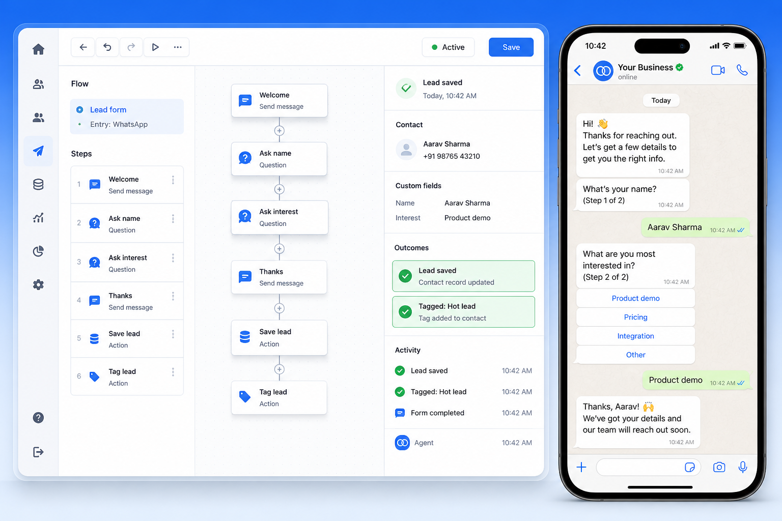 In-chat WhatsApp forms with higher completion than external links